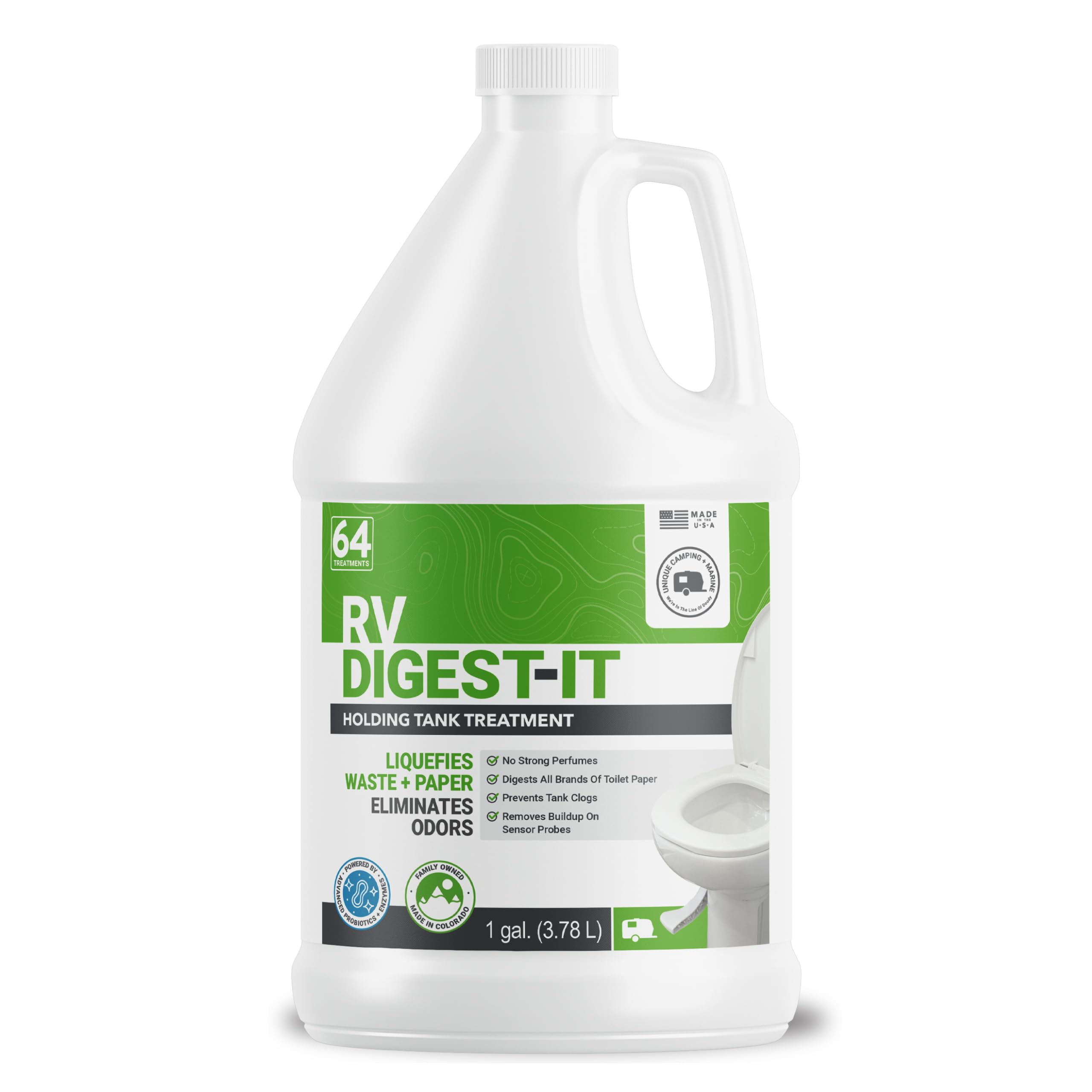 Unique RV Digest-It Liquid RV Holding Tank Treatment Gallon