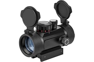 EZshoot Red Green Dot Sight Tactical Scope Reflex Sight with Lens Cap 20mm/11mm Picatinny Rail Mount