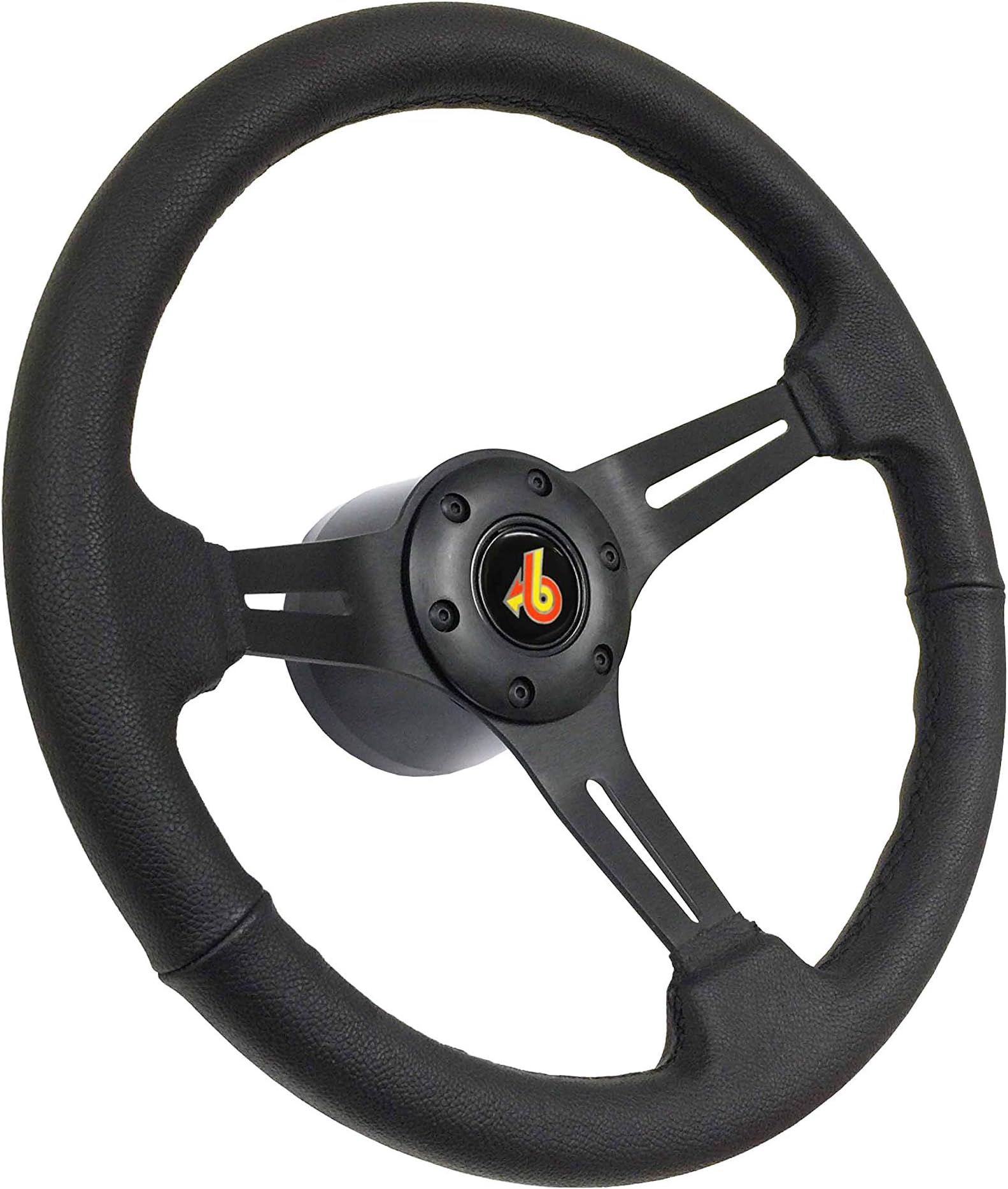 Volante S6 Black Leather Sport Black Kit compatible with 1973-1987 Buick Regal | Grand National Emblem