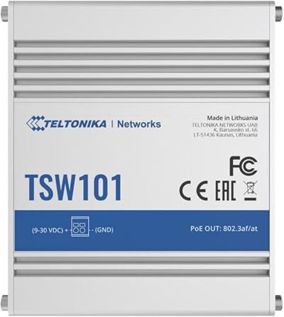 Teltonika TSW101 Automotive Ethernet Switch 5x Gigabit PoE+ Rugged Design