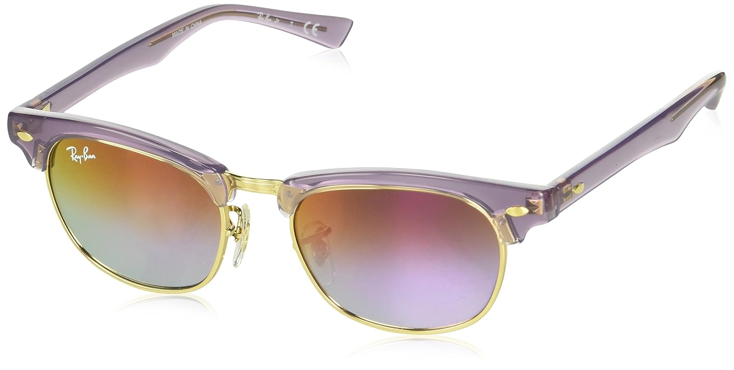 RayBan Junior Kids' 0RJ9050S 7036A9 45 Sunglasses, Transparent Violet