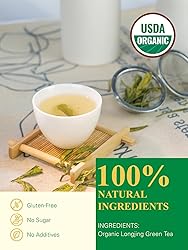 GLDNT Organic Green Tea Longjing, Premium Chinese