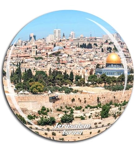 Jerusalem Panorama Fridge Magnet - Israel Travel Souvenir & Collection