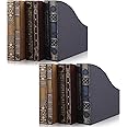 Geetery 6 Pcs File Magazine Organizer 3 x 11 x 12'' Vintage Decorative Classic Books Themed Magazine Holder Easy to Assemble Classic Books Rack File for Shelves Desk Home(Chic)