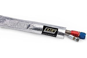 Design Engineering Heat Sheath 10403 – 3/4" ID x 3ft – Aluminized Sleeving for Extreme Heat Protection on Cables, Spark Plug Wires, and Fuel Lines