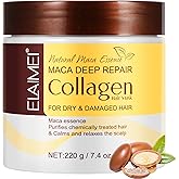 Collagen Hair Mask, 220ML Collagen Hair Treatment Deep Repair Conditioning for Dry Damaged Hair All Hair Types
