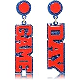 Game Day Earrings for Women, Acrylic Football Earrings Game Day Accessories Team Sports Fan Earrings Football Team Gifts