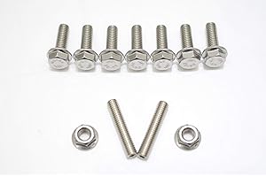 1320 Performance Stainless Exhaust manifold Stud Studs Bolt Kit B D H F GSR Si b16 b18c b18b ITR (11pc - Bolt & Nut)
