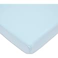 American Baby Company 100% Natural Cotton Value Jersey Knit Fitted Portable/Mini-Crib Sheet, Blue, Soft Breathable, for Boys 