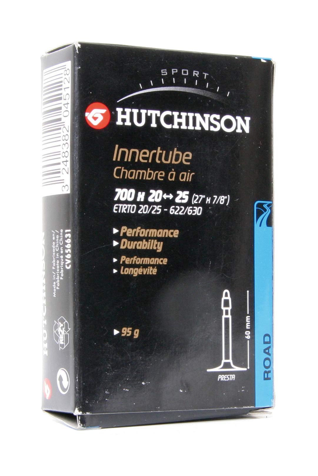 Hutchinson Standard Road Inner Tube – Presta Valve (80mm) – 700 x 25/30c