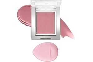 Jutqut Cream Blush for Cheeks, Dewy Texture & Matte Finish, Lightweight & Hydrating Makeup Blush Balm, Blendable & Buildable 