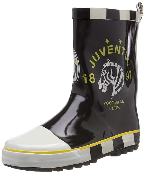 Perletti Kinder Stiefel - Offizieller Juventus FC Regenstiefel für Jungen - Wasserdichte Juve Gummistiefel mit Rutschfeste So