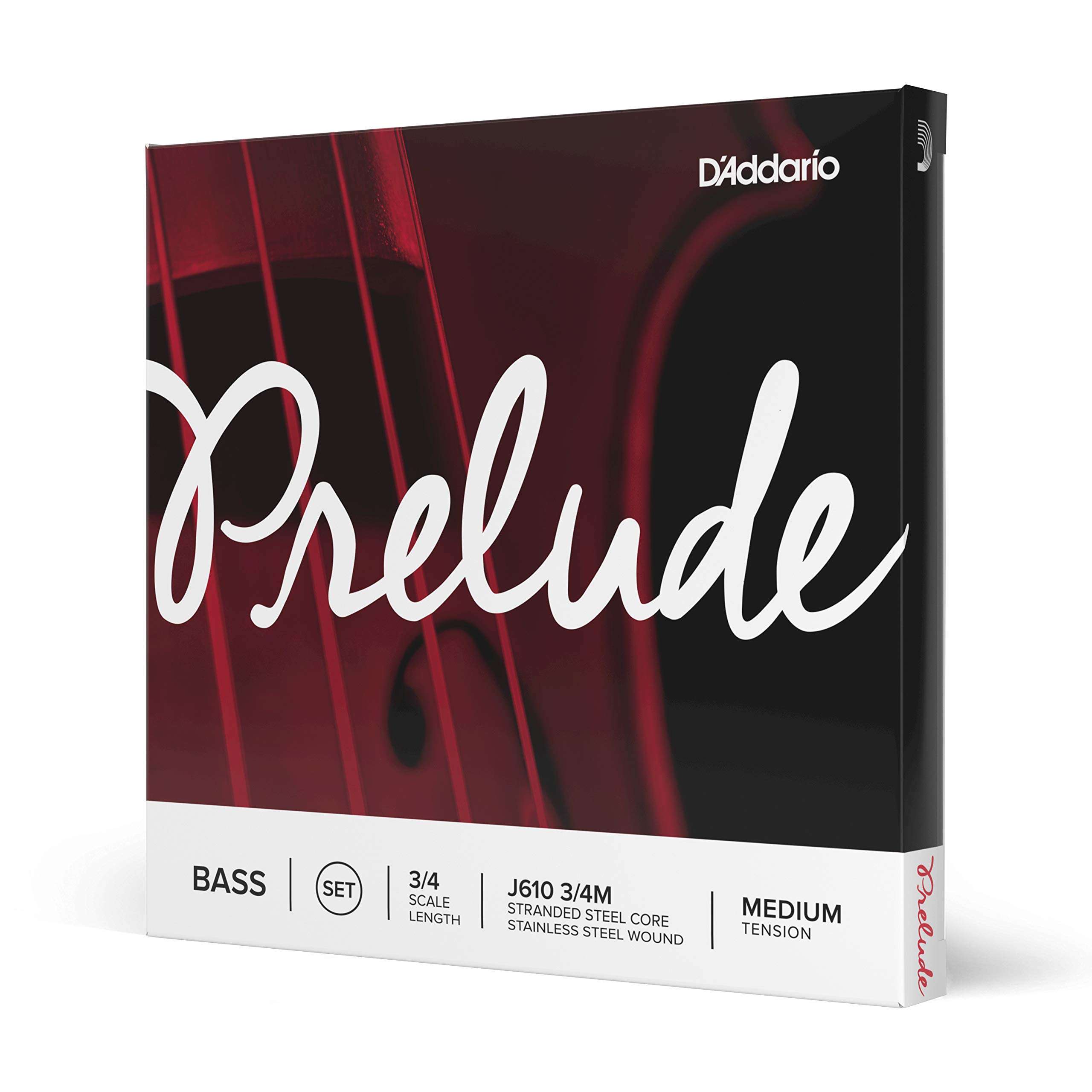 D'Addario Prelude 3/4 Scale Medium Tension Bass String Set