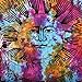 Psychedelic Celestial Sun Moon Stars Tie Dye Tapestry, Hippie Hippy Wall Hanging, Indian Tapestry, Sun-moon Tapestry, Celestial Tapestry