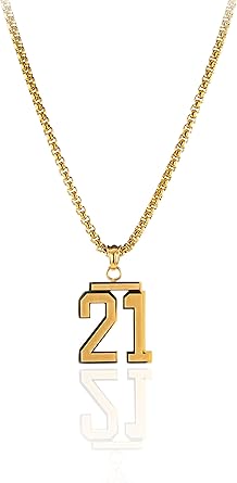 Premium Golden Number Pendants 00-99 