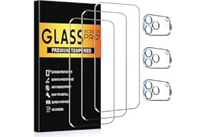 AVOAR 3+3 Pack Glass Screen Protector for iPhone 17 promax with Camera Lens Protector, 6.9 inch HD Clear Tempered Glass Film, Anti-Scratch, Bubble Free, Case-friendly