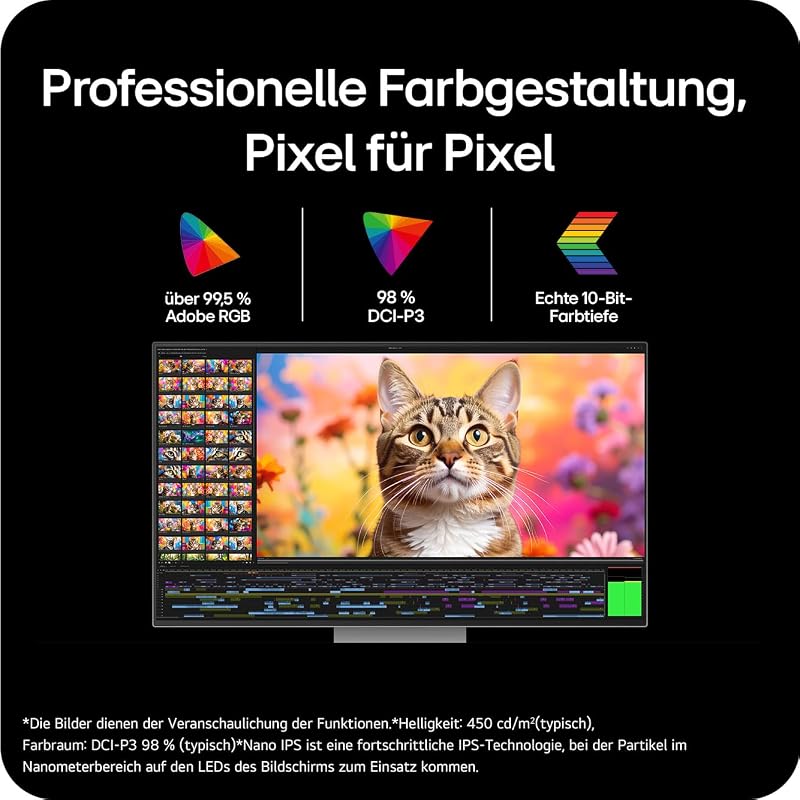 Ultrafine™ evo 32U990A-S.AEU (32 Zoll) 6K UHD Nano IPS Black Monitor, DisplayHDR 600, Thunderbolt 5 (96W), Silber