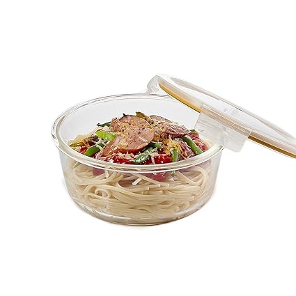 Lock & Lock LLG861T Ovenglas für Mikrowelle und Ofen, Glas, tranparent 15 x 15 x 7 cm