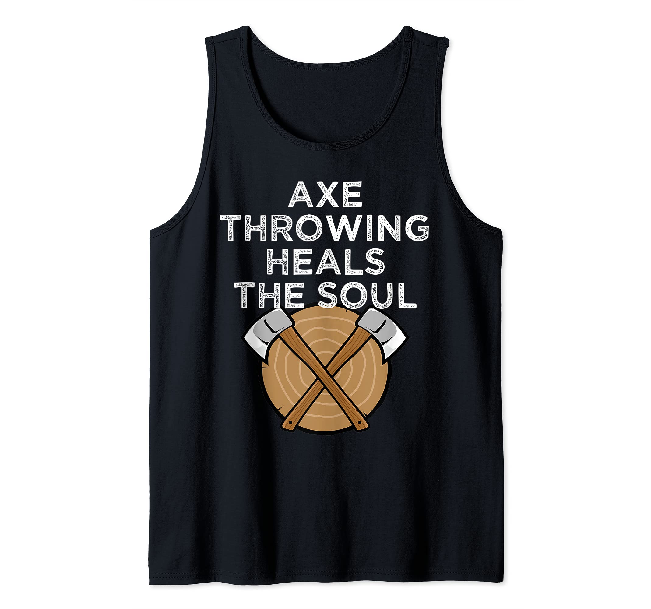 Axe Throwing Heals The Soul Hatchet Thrower Vintage Men Tank Top