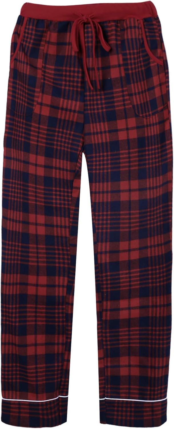 iClosam Women's Pajama Bottoms 100% Cotton Sleepwear Check PJS Lounge Pants Trousers(S-XXL) at  Women’s Clothing store