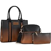Wrangler 3Pcs Purses for Women Tote Bag Crossbody Handbag Sets with Strap
