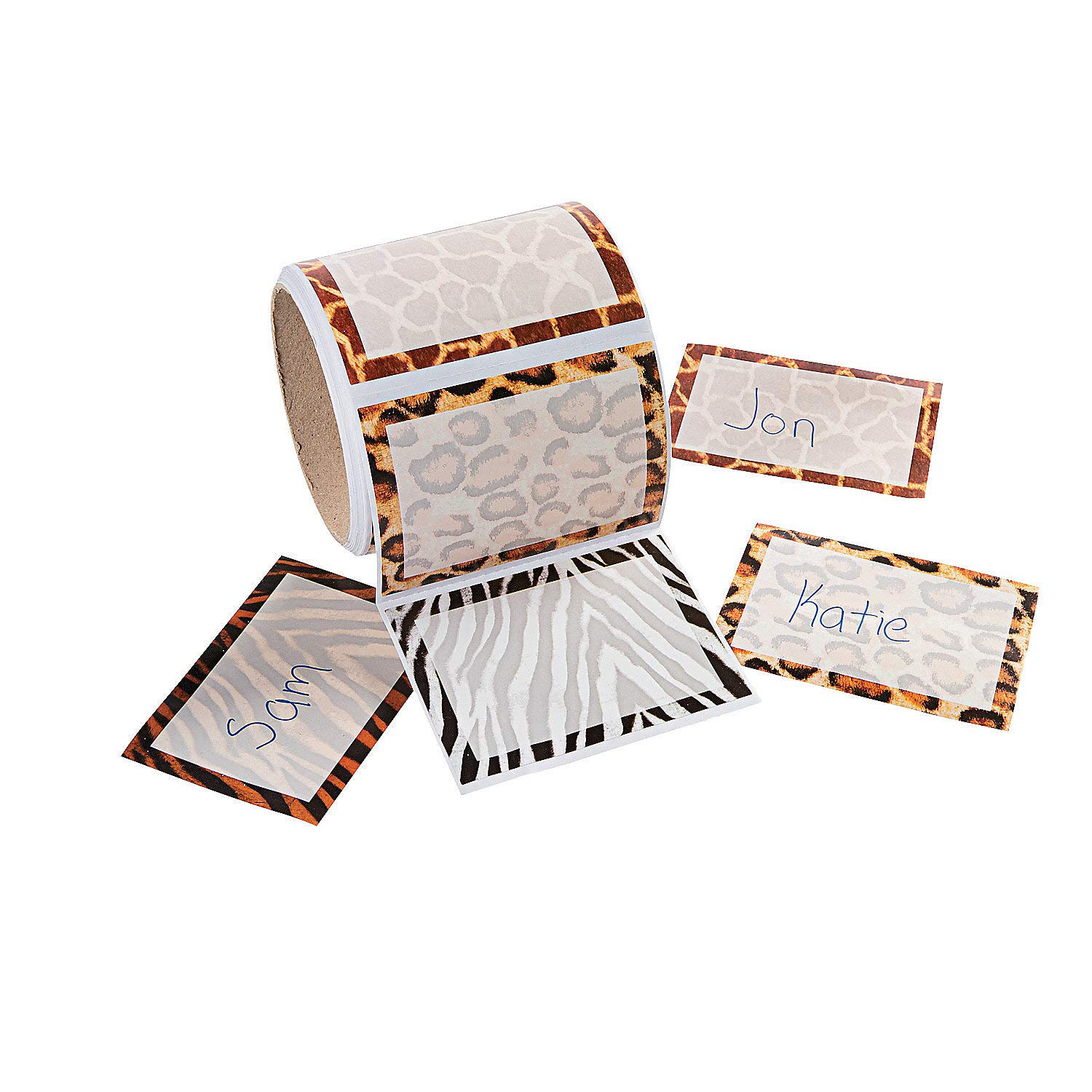 Fun Express Animal Print Name Tags Stationery Stickers Name Tags 1 Piece