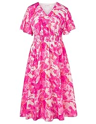 Hanna Nikole Women's Plus Size V Neck Maxi Dress