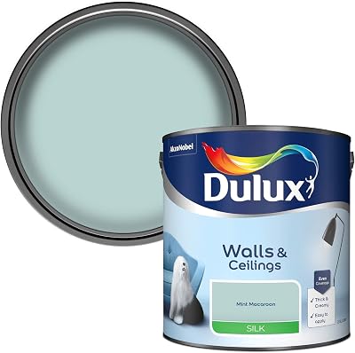 Dulux Silk Emulsion Paint Walls Ceilings Mint Macaroon 2.5L