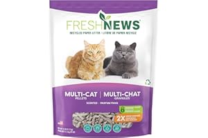 Fresh News Multi-Cat Non Clumping Paper Cat Litter, 25 Pound