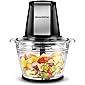Electric Food Chopper Processor, Bonsenkitchen Food Grinder with 1L Glass Bowl, Sharp Blades for Mincing,Chopping…