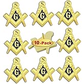 10/20/50/100Pcs Masonic Lapel Pins Bulk - Metal Mason Free Freemasonry Brooch Badge Souvenir