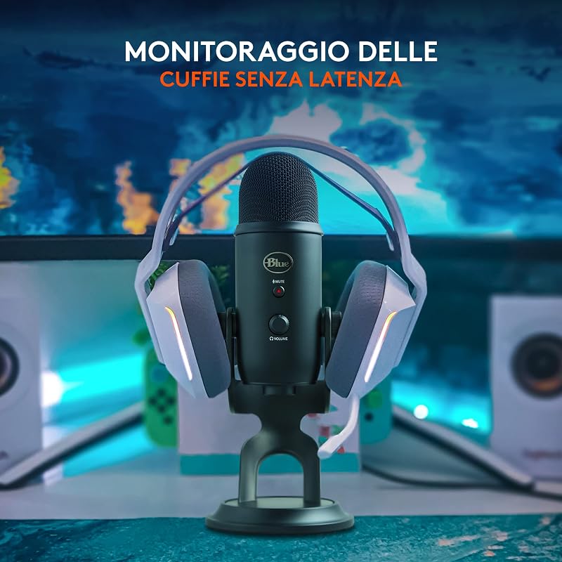 Blue Yeti Microfono USB per Registrazione, Streaming