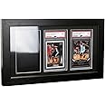 Bivitre PSA Graded Card Display Frame - Wall Mount Baseball Trading Card Display Case ONLY Fit for 3 PSA Rating Cards, Display for Basketball Football Hockey Pokemon MTG (3 PSA Cards)