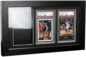 Bivitre PSA Graded Card Display Frame - Wall Mount Baseball Trading Card Display Case ONLY Fit for 3 PSA Rating Cards, Display for Basketball Football Hockey Pokemon MTG (3 PSA Cards)