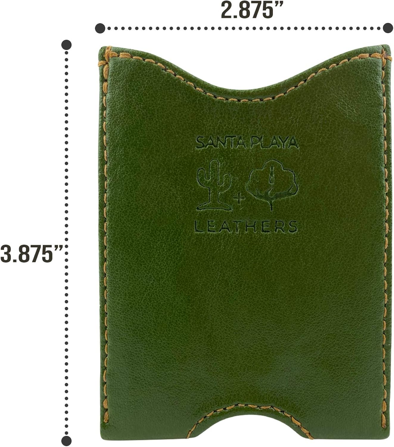 Santa Playa, Fruit & Vegetable Leathers Front Pocket Wallet Made from Eco Friendly Cactus Leather & Waxed Canvas – Small Slim Lightweight Minimalist Credit Cards, Cash, Money Holder – Nopal Green at  Men’s Clothing store
