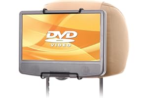 WANPOOL Car Headrest Mount Holder for Portable DVD Player, fit Swivel Screen & Standard Laptop Style Portable DVD Player, Beige (DVD Player is not Included)