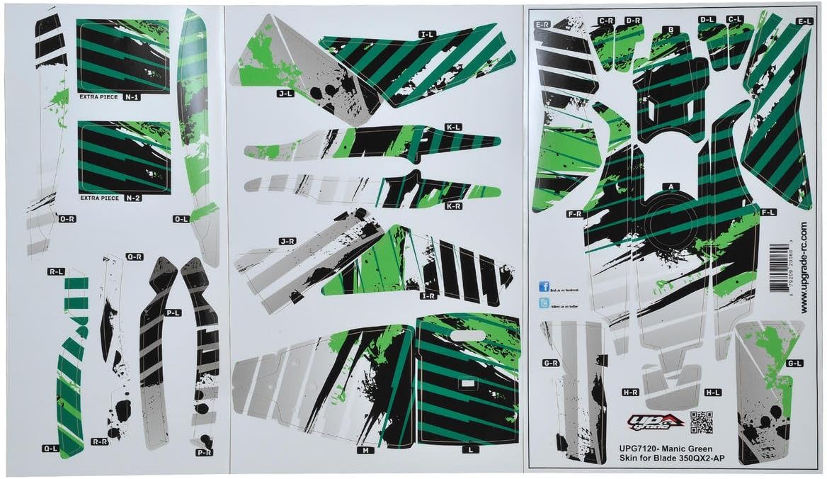 Upgrade RC AP Hyper Skin Manic Green 350 Qx2 UPG7120