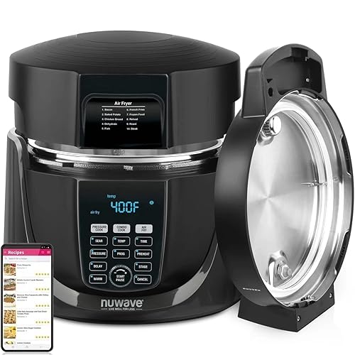 Nuwave Duet Pressure Cook and Air Fryer Combo Cook; Stainless