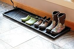 Achla Designs Scrollwork Rubber Boot Tray, Large