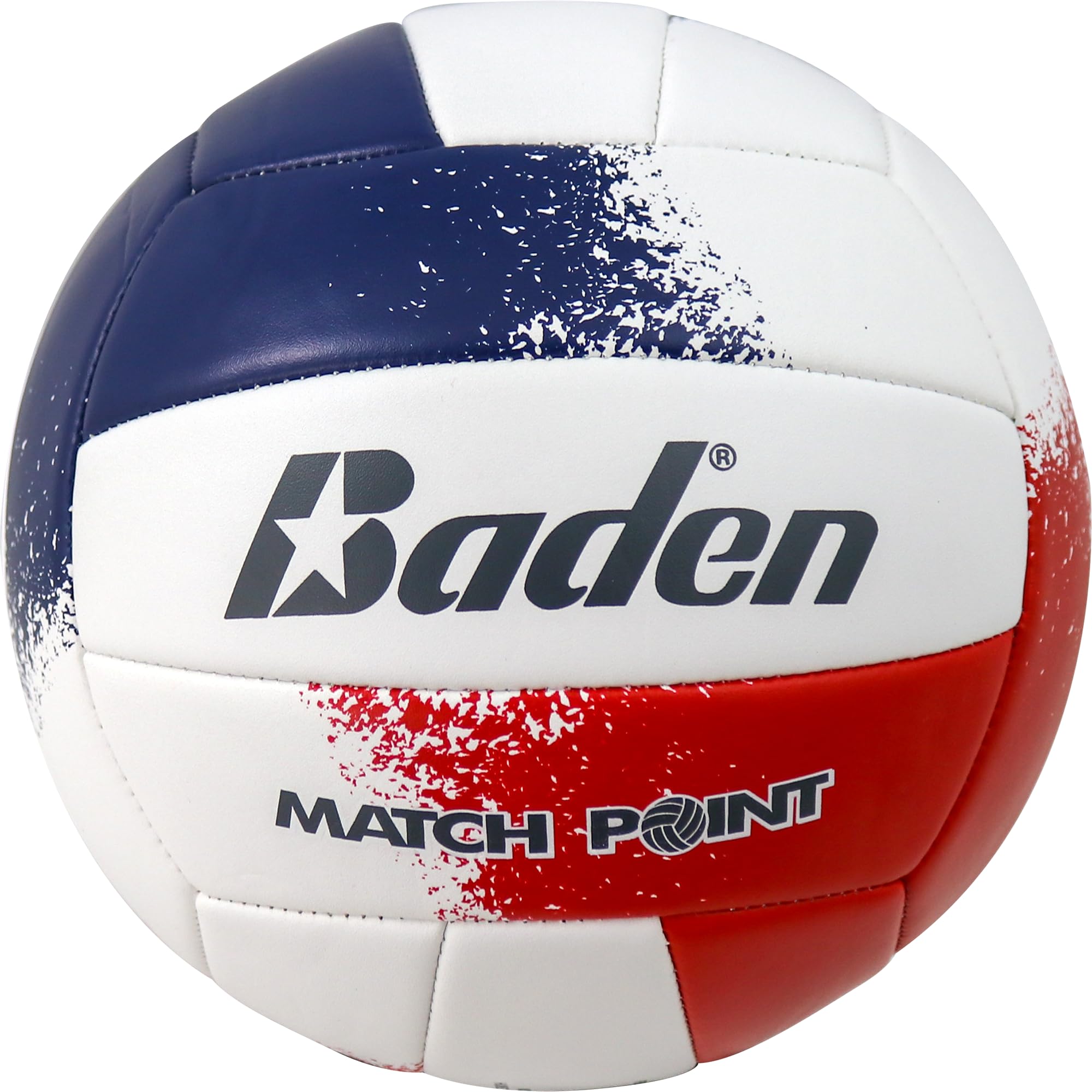 Photo 1 of Baden MatchPoint Official Size 5 Cushioned Volleyball, Red/White/Navy