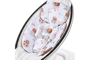 generic Infant Insert Compatible with 4moms Mamaroo Swing & Graco Swing & Infant Car Seat, Newborn Insert, Baby Head and Body Support, Reversible Design, Breathable Soft Fabric, 1Pcs - Dinosaur