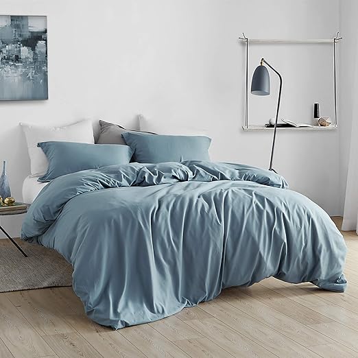 Amazon Com Byourbed Duvet Cover Smoke Blue Supersoft Bedding