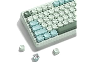Keyporia PBT Keycaps, MOA Profile 125 Keys Key caps Dye Sublimation Custom Keyboard Keycaps, Compatible with 61/64/68/84/87/1