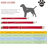 YUDOTE Ultra-soft Corduroy Dog Collar Small Red Cotton view 4