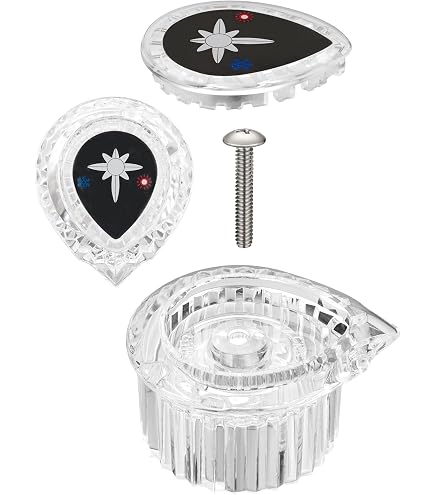 Enhon Duschknauf-Griff-Set – Ersatz Für Moen 96797, Chrom, Inkl. Schrauben & Zubehör
