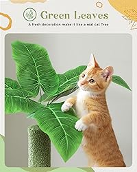 PEQULTI 53'' Cat Tree for Indoor Cats, Green Cat
