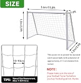 Cyrank 12x6ft Soccer Net Replacement Football Goal Net Pro Portable view 2