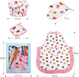 LEADSTAR Kids Baking Set 30 Pc Apron Hat Kitchen Tools Toy Gift 3-12 view 7