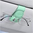 AICEL Sunglasses Holders for Car Sun Visor, Leather Eyeglasses Hanger Mounter, Magnetic Glasses Holder and Ticket Card Clip, Auto Interior Accessories Universal for SUV Pickup Truck