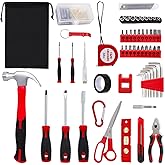 112-Piece Automotive and Household Tool Set - Tape Measure, Screwdrivers, Hammer, Pliers, Hexagon, Batch Head, Repair Hand Tools Perfect for Car Enthusiasts and DIY Home Repair